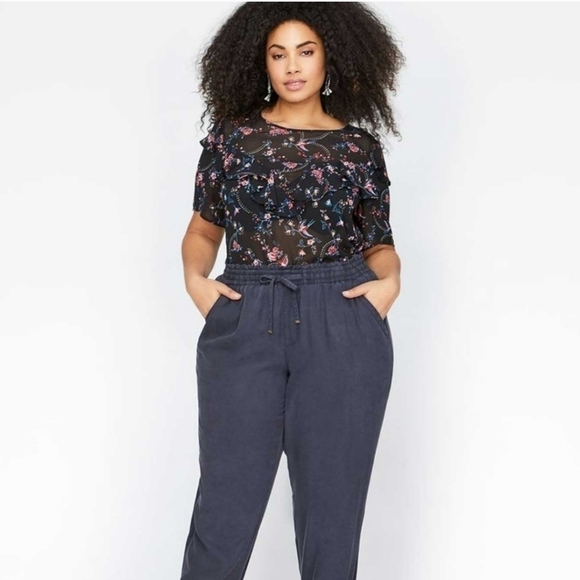 LOVE & Legend Frilled Printed Blouse Size 22 - Picture 11 of 11